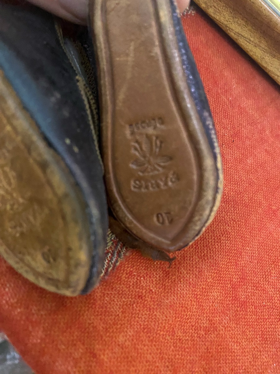 Paire de chaussures Poupée XIX ieme -photo-3