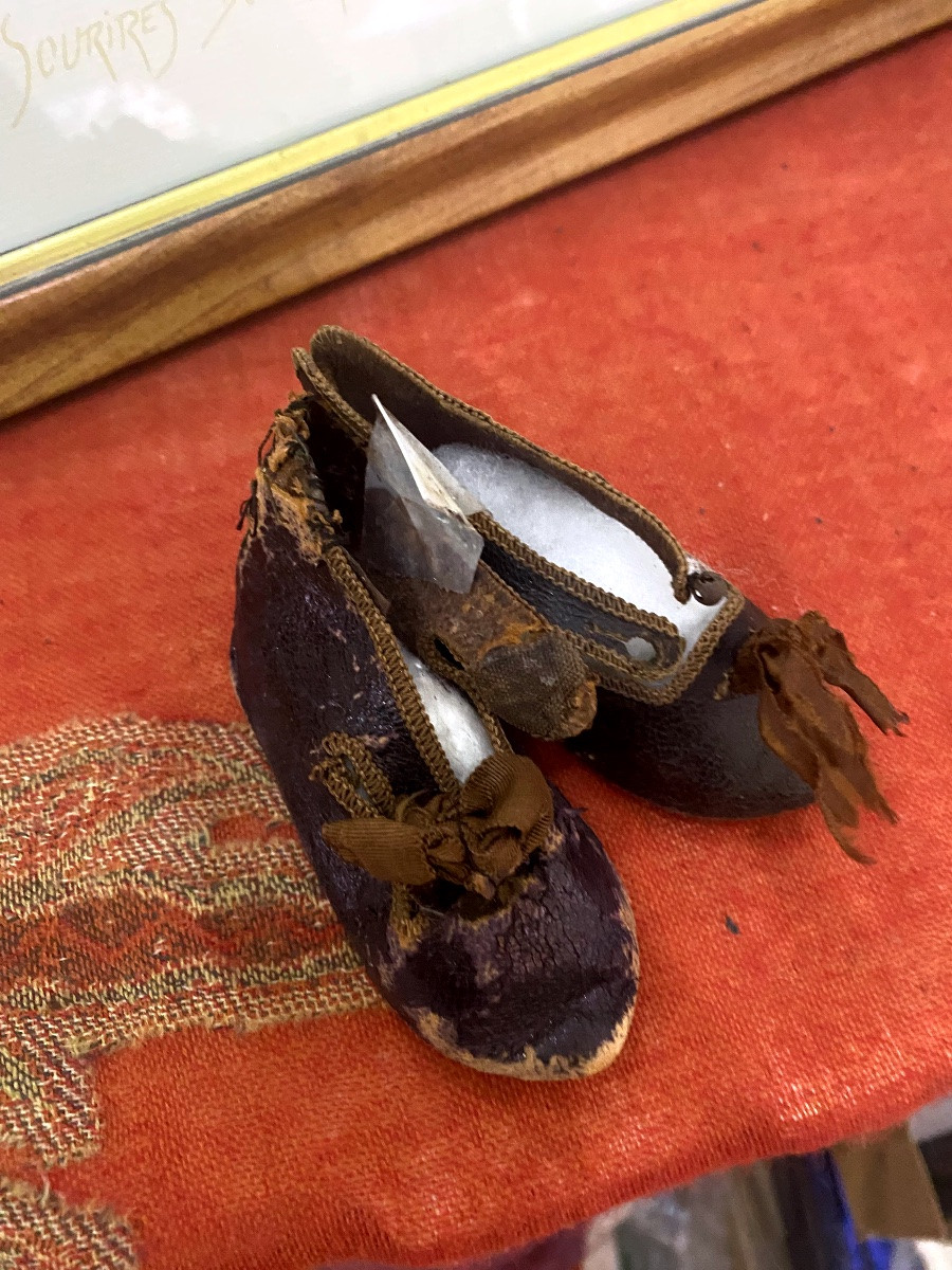 Paire de chaussures Poupée XIX ieme -photo-4