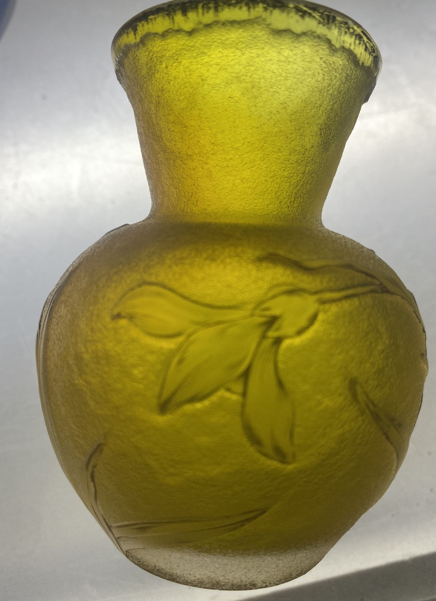 Very Pretty Daum Talking Vase, Circa 1890-photo-3