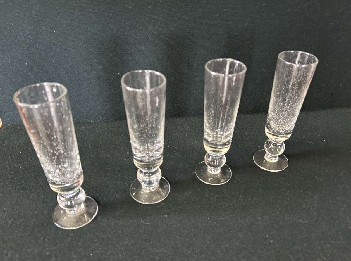 4 Verres anciens Biot -photo-5