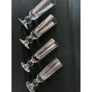 4 Verres anciens Biot 