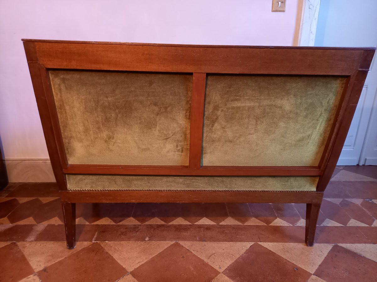 Petit canapé en acajou et placage d’acajou d’époque Empire par Bellangé ou les frères Jacob-photo-2