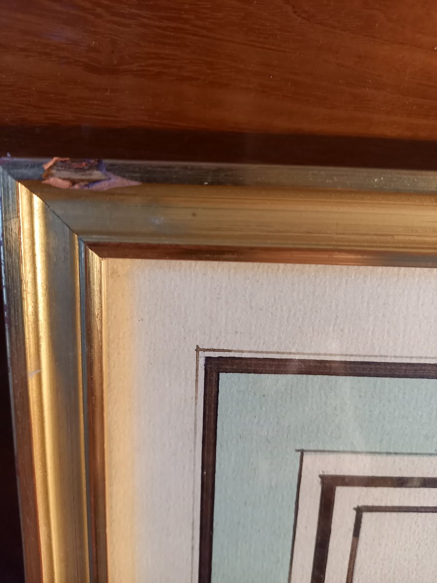 Gravure du XVIIIe siècle sur vélin représentant Le Génie de la Sculpture ou Voltaire couronné-photo-4