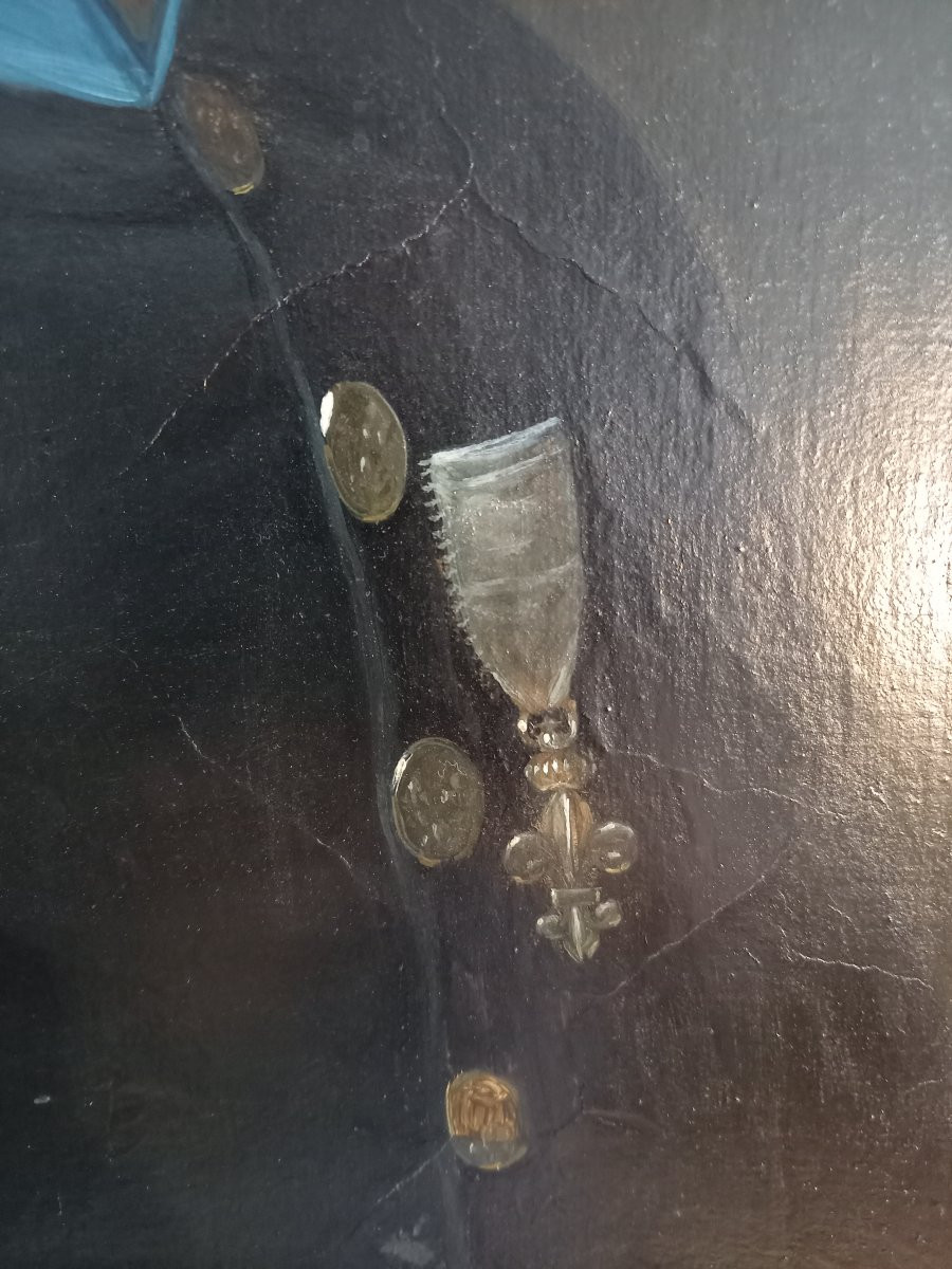 A Charming Portrait From The Restoration Period Showing A Young And Wise Schoolboy Wearing The Order Of The Lily.-photo-3