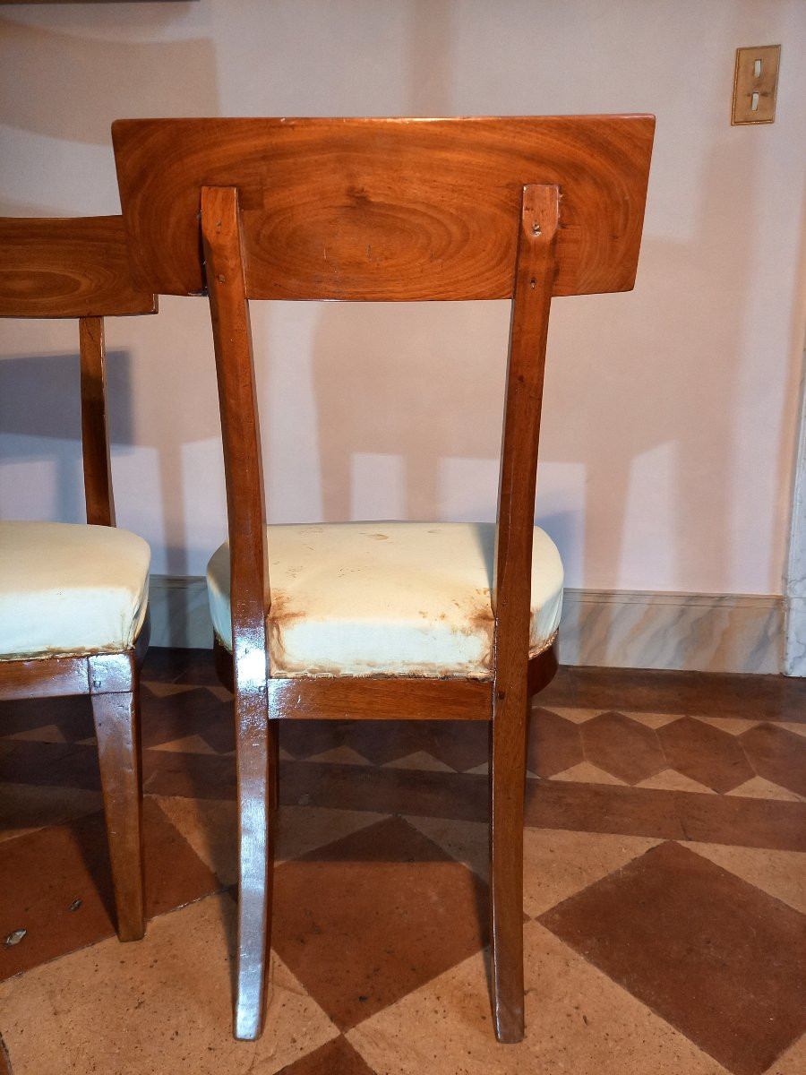 Stamped "demay Rue De Cléry", A Pair Of Mahogany Chairs From The Consulate-empire Period-photo-5