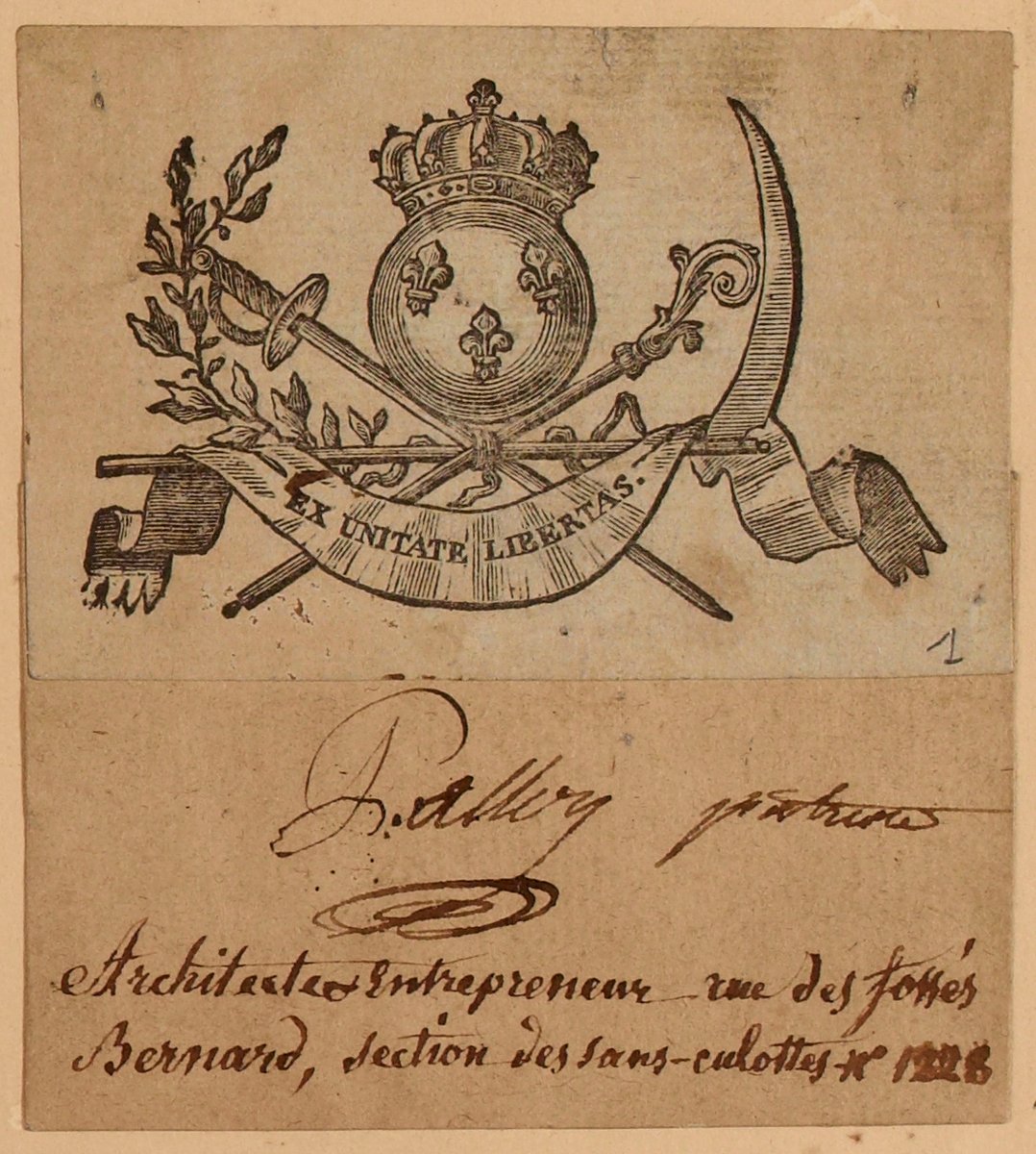 Dessin à l’encre et au lavis de gris commémorant un épisode de la Révolution française-photo-7
