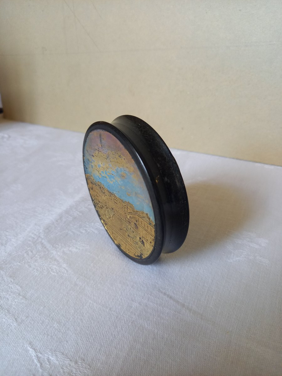 Compigné, boîte ronde avec décor d’une vue du château de Saint-Cloud-photo-4