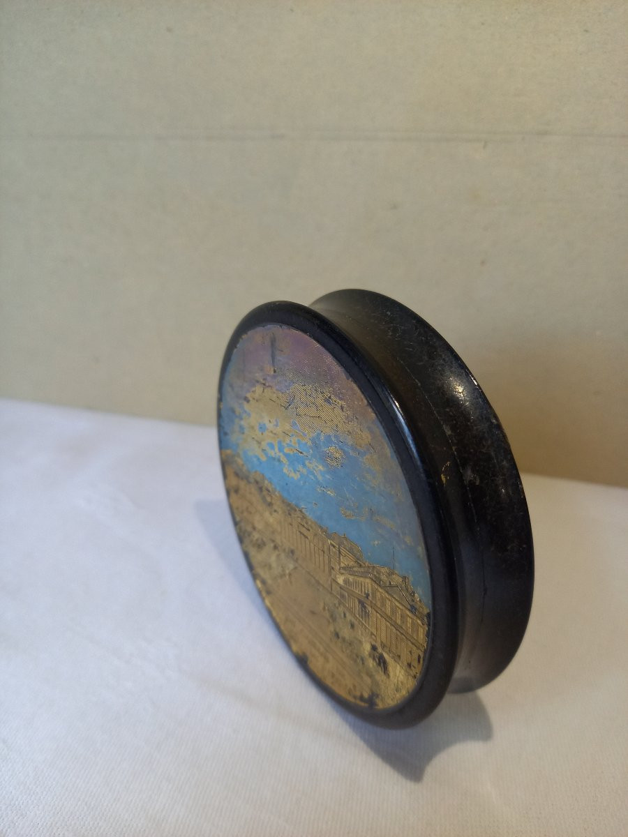 Compigné, boîte ronde avec décor d’une vue du château de Saint-Cloud-photo-2