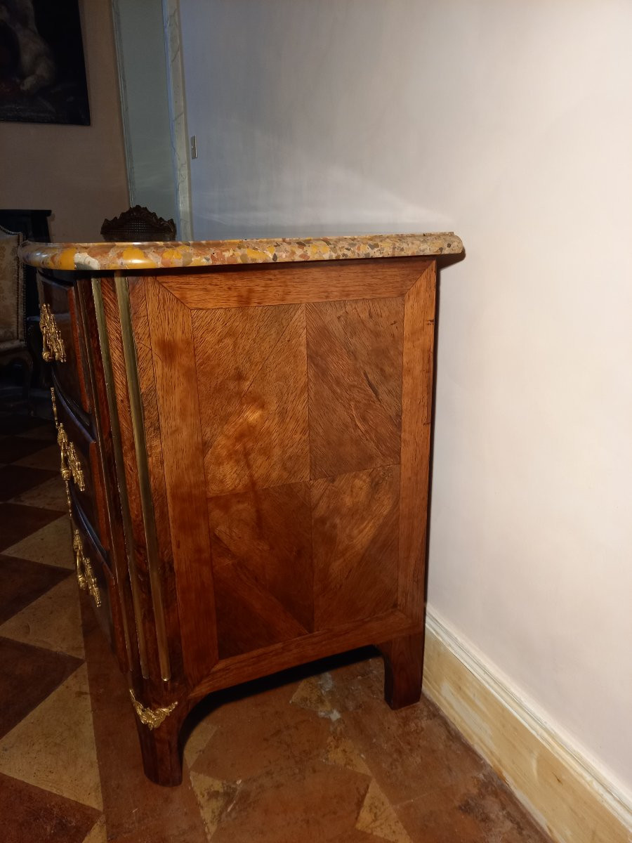 Commode Louis XIV-Régence du début du XVIIIe siècle en placage de palissandre -photo-2