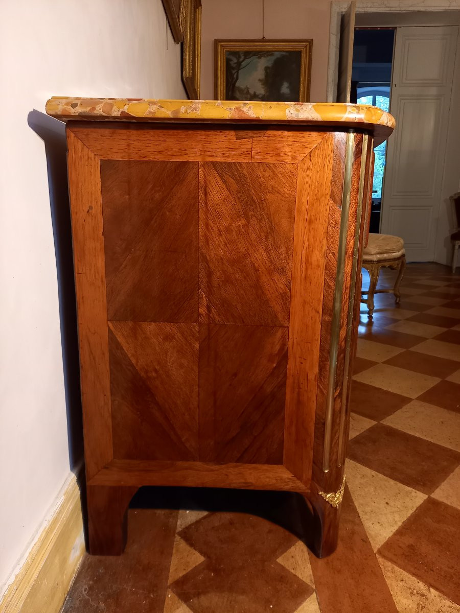 Commode Louis XIV-Régence du début du XVIIIe siècle en placage de palissandre -photo-3