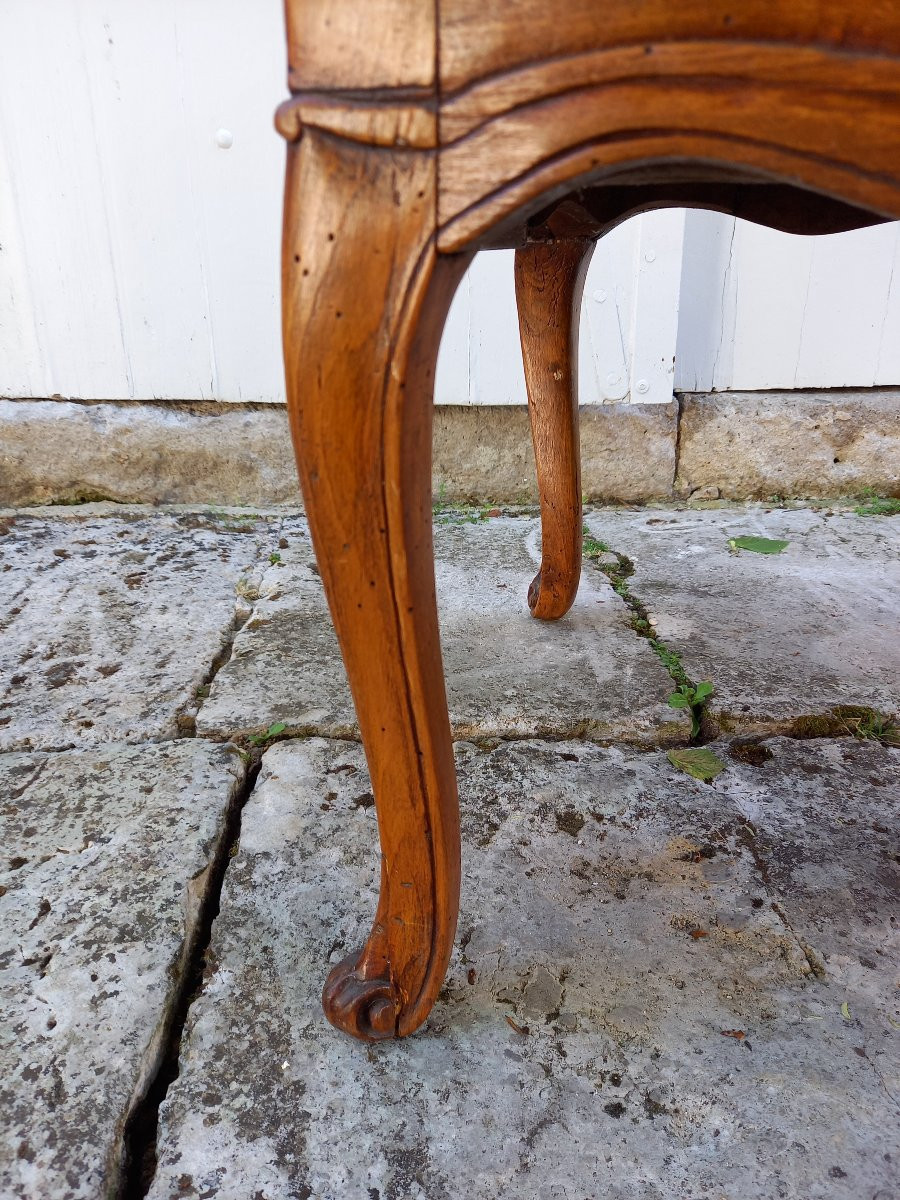 Beau fauteuil d’époque Louis XV à fond de canne attribué à Louis ou Michel Cresson-photo-5