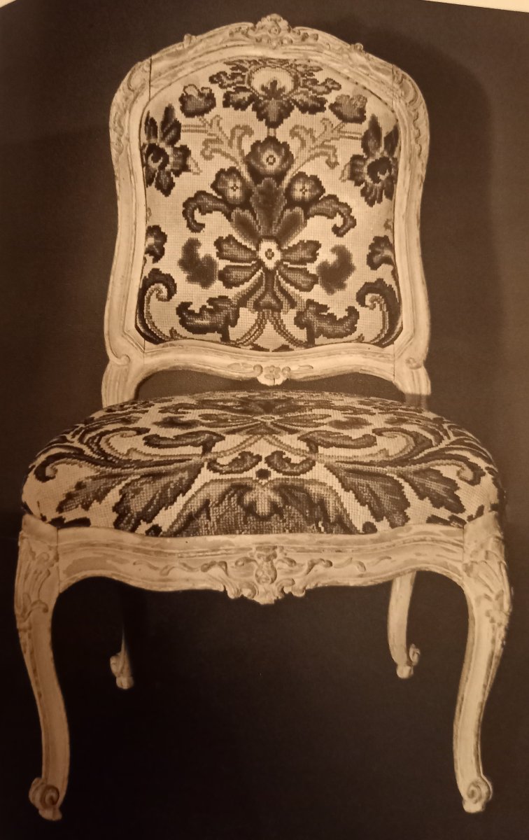 Beau fauteuil d’époque Louis XV à fond de canne attribué à Louis ou Michel Cresson-photo-8