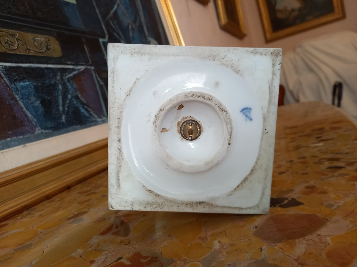Pot couvert néo-classique en porcelaine dure de Capodimonte avec scène de chasse et bacchanale-photo-7