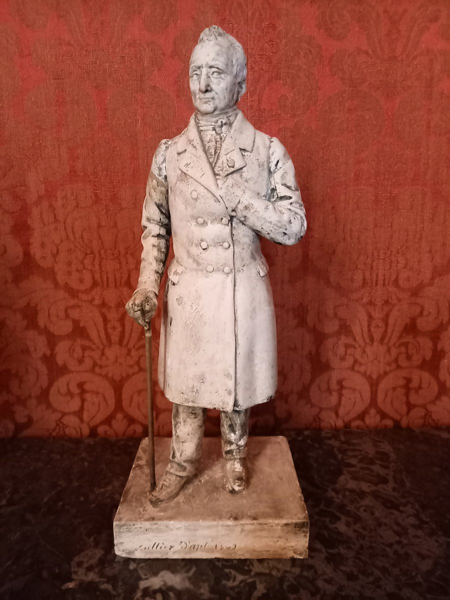 Full-length Sculpture Of A Handsome Man, Created By The Sculptor Sollier Of Apt 