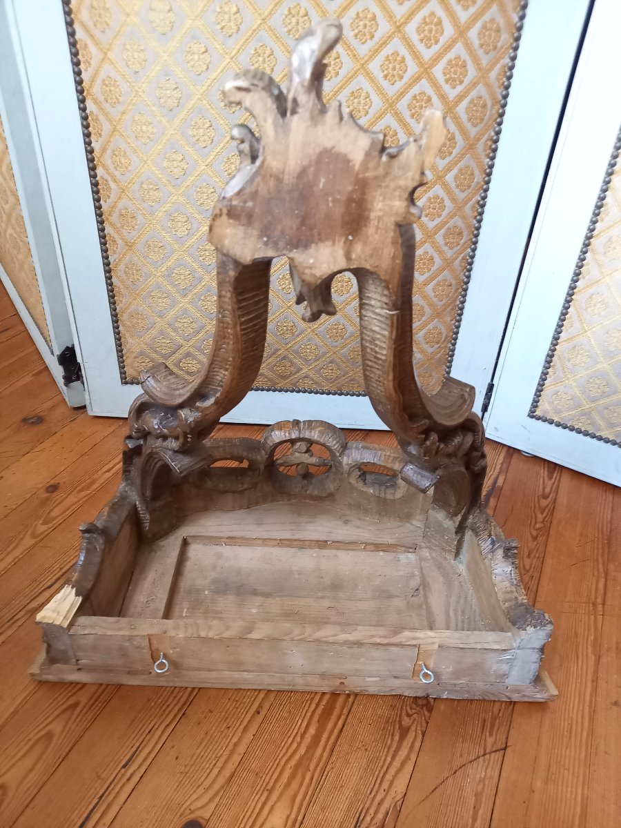 A Charming Little Carved Wooden Console Table In The Louis XV Style, 19th Century.-photo-7
