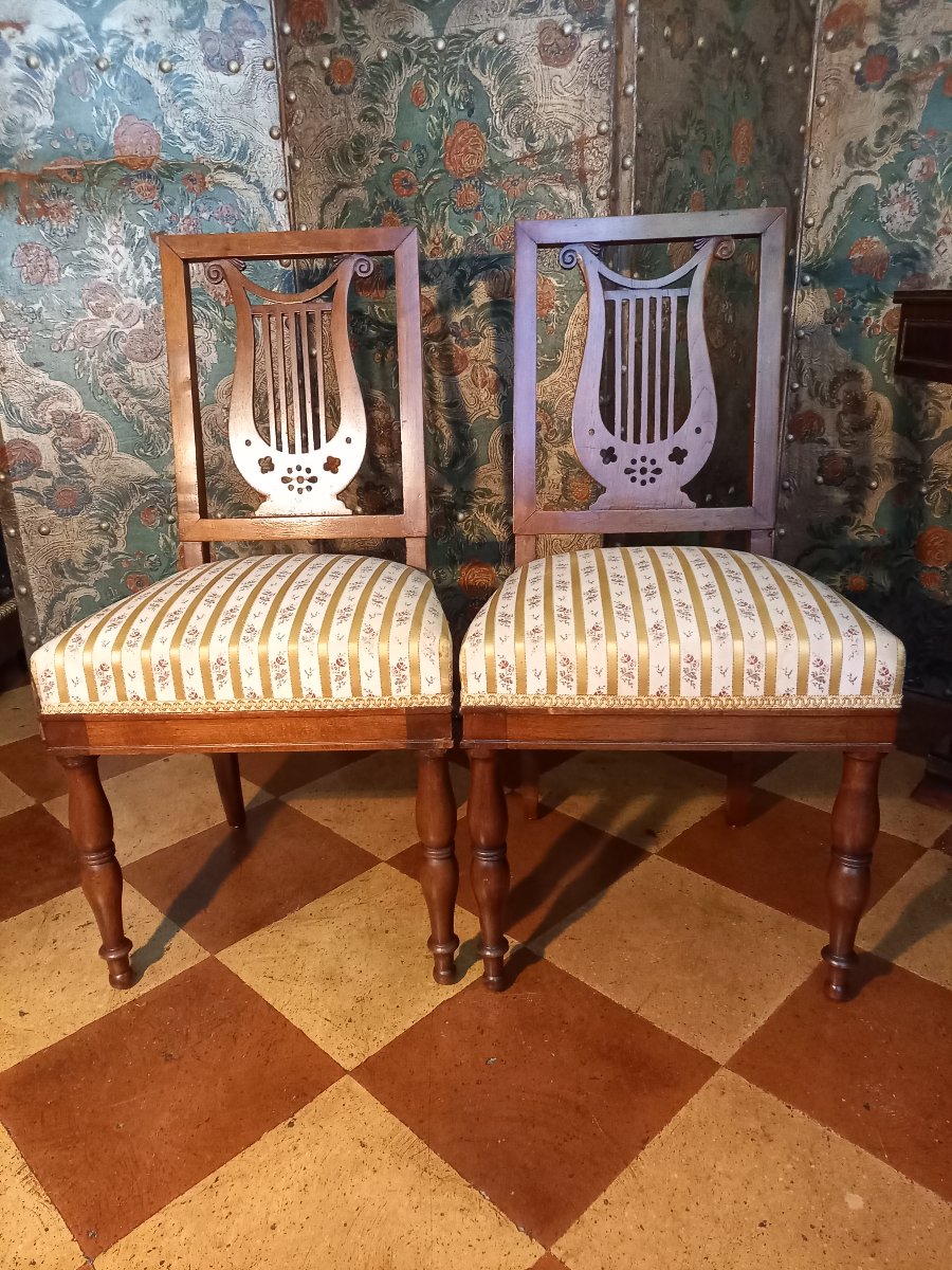 Paire de chaises d’époque Directoire-Consulat caractéristiques de la production des Jacob-photo-2