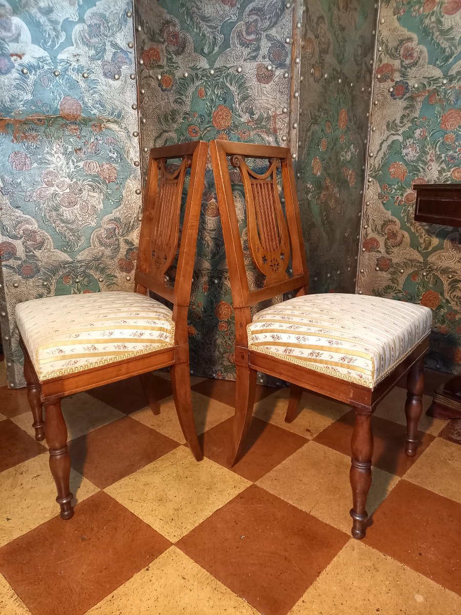 Paire de chaises d’époque Directoire-Consulat caractéristiques de la production des Jacob-photo-3