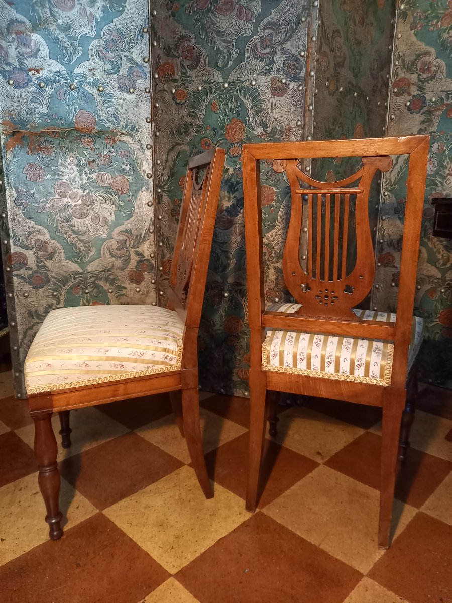 Paire de chaises d’époque Directoire-Consulat caractéristiques de la production des Jacob-photo-4