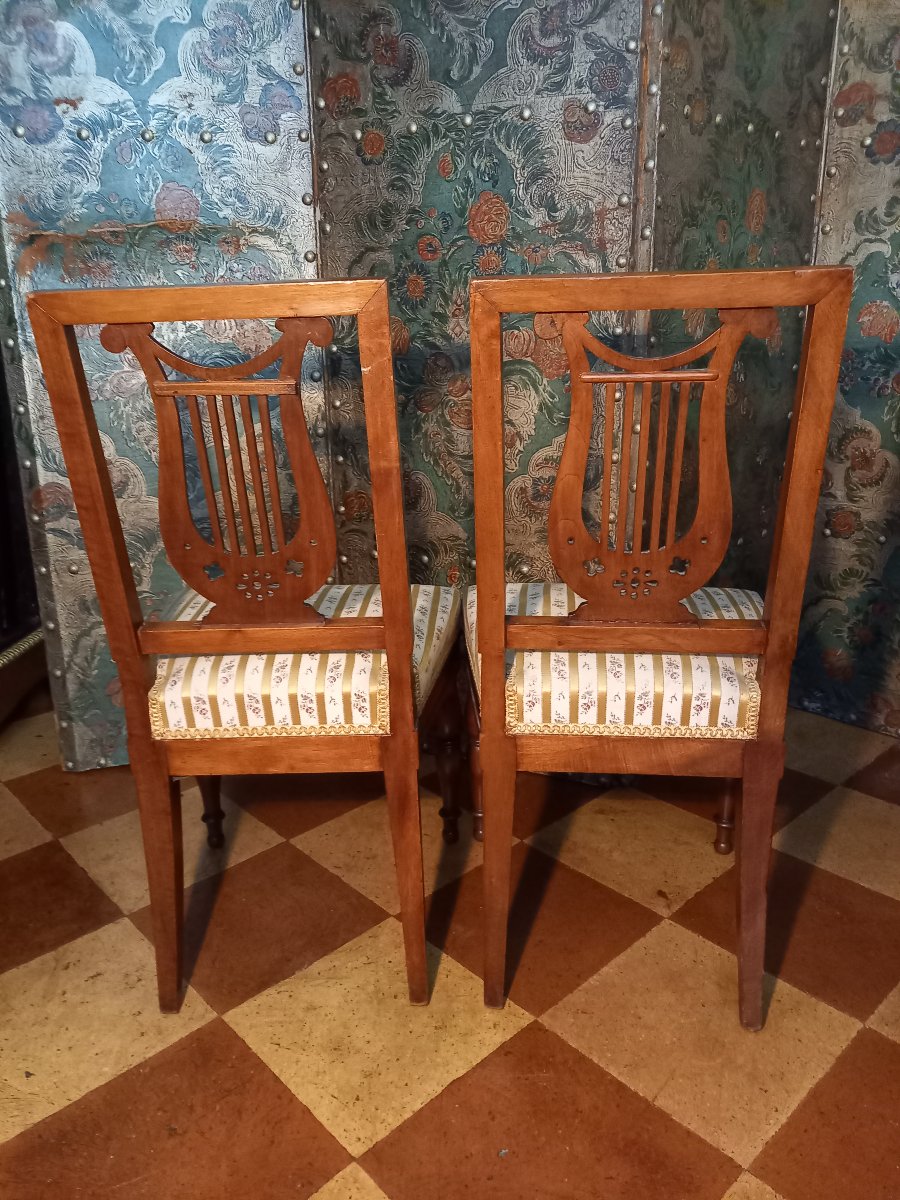 Paire de chaises d’époque Directoire-Consulat caractéristiques de la production des Jacob-photo-1