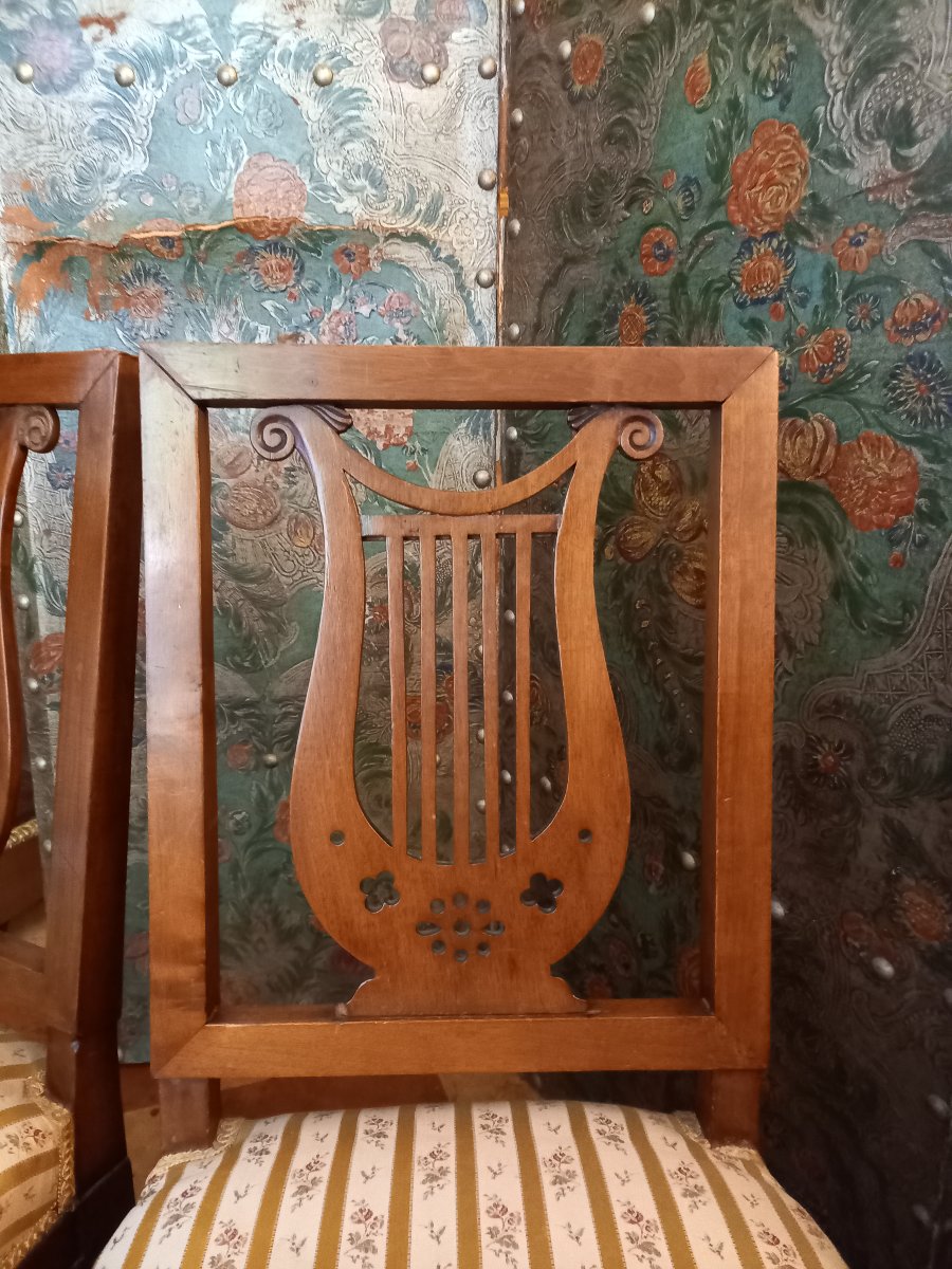 Paire de chaises d’époque Directoire-Consulat caractéristiques de la production des Jacob-photo-2