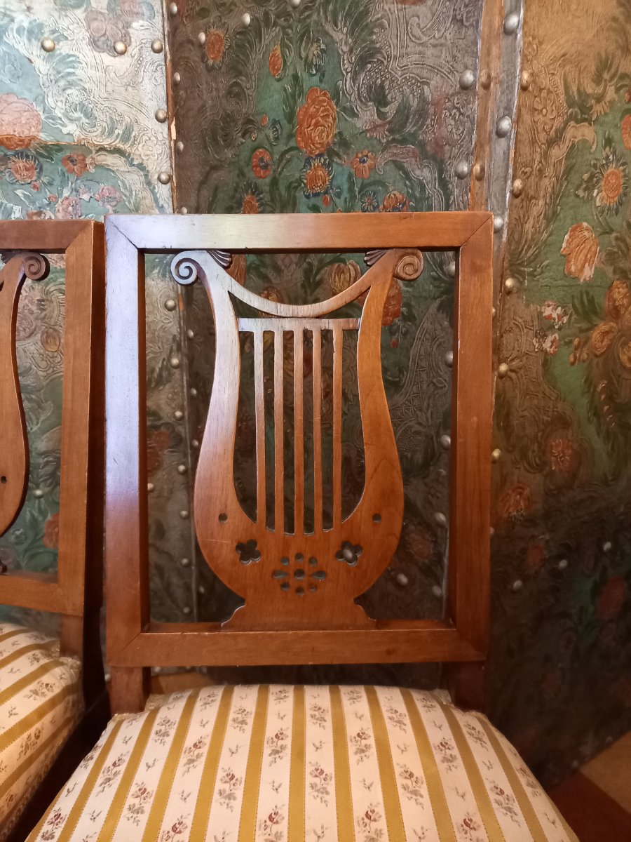 Paire de chaises d’époque Directoire-Consulat caractéristiques de la production des Jacob-photo-3