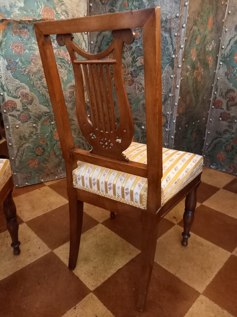 Paire de chaises d’époque Directoire-Consulat caractéristiques de la production des Jacob-photo-5