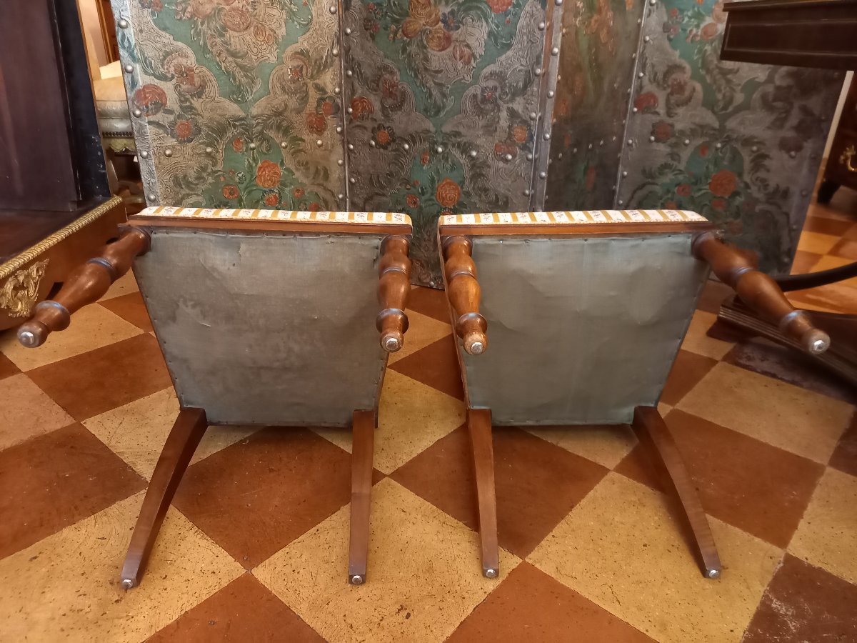 Paire de chaises d’époque Directoire-Consulat caractéristiques de la production des Jacob-photo-6