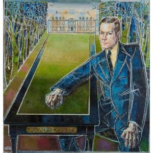 Portrait Of Jean-yves Haberer In Front Of His Selincourt Estate By The Painter Mac-avoy