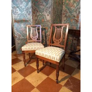 Paire de chaises d’époque Directoire-Consulat caractéristiques de la production des Jacob