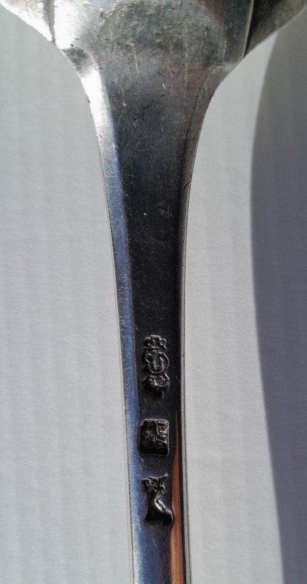 XVIIIth Century Sterling Silver Stew Spoon - Bordeaux-photo-3