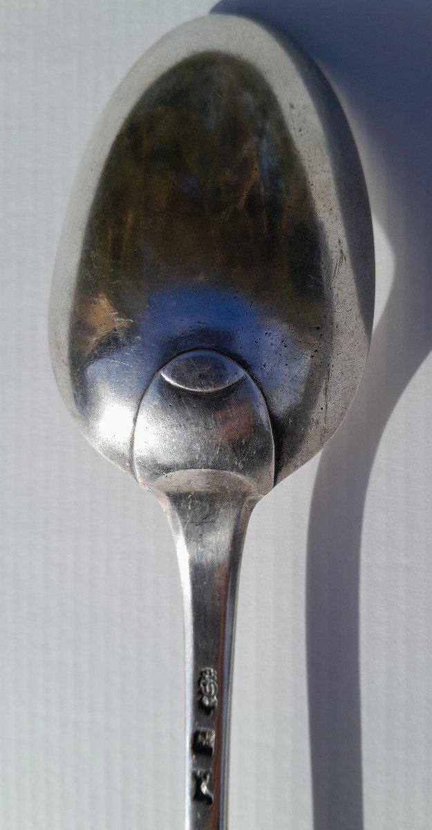 XVIIIth Century Sterling Silver Stew Spoon - Bordeaux-photo-4