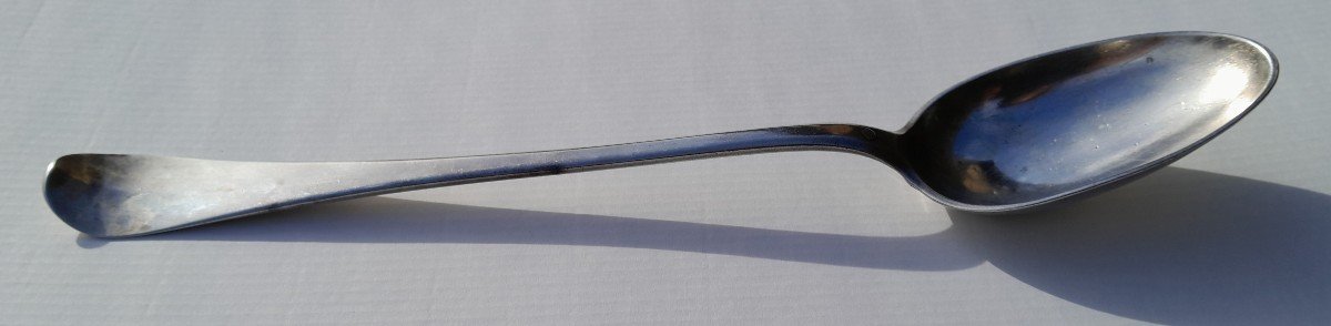 XVIIIth Century Sterling Silver Stew Spoon - Bordeaux-photo-7