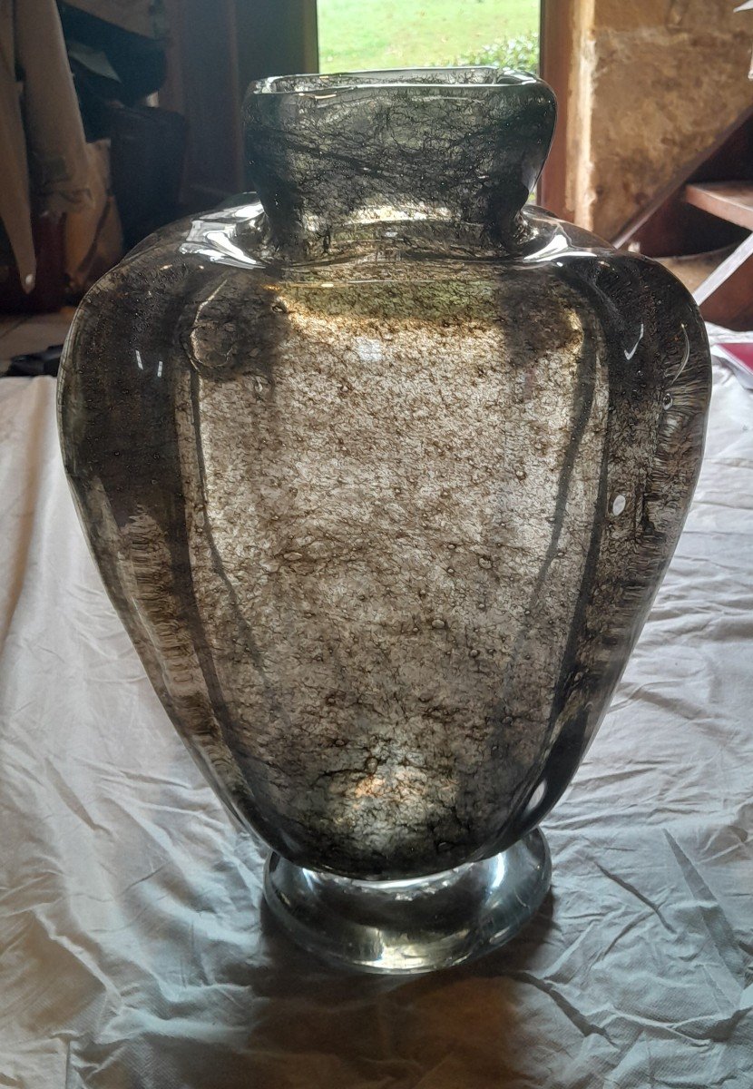 Monumental "crepusculo" Vase  By Ercole Barovier Late 1930s-early 1940s-photo-4