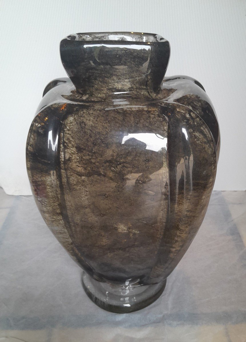 Monumental "crepusculo" Vase  By Ercole Barovier Late 1930s-early 1940s