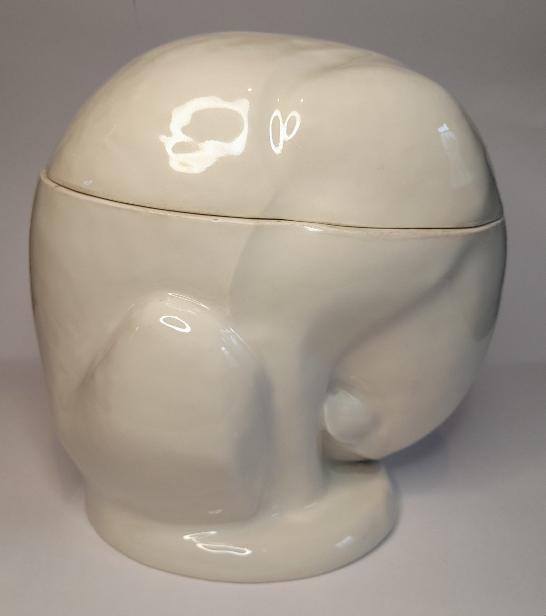 Cat, Porcelain Box By Edouard-marcel Sandoz & Haviland, Limoges-photo-3