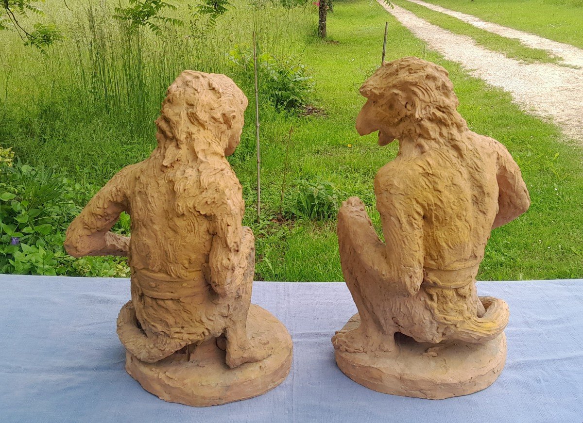 Monkeys In Livery - 19th Century Architectural Elements From Maison Giscard-photo-2