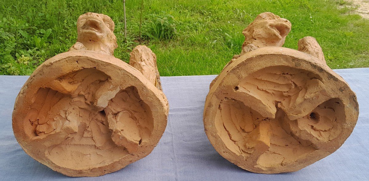 Monkeys In Livery - 19th Century Architectural Elements From Maison Giscard-photo-4