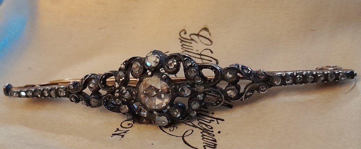 Antique Gold And Diamond Brooch