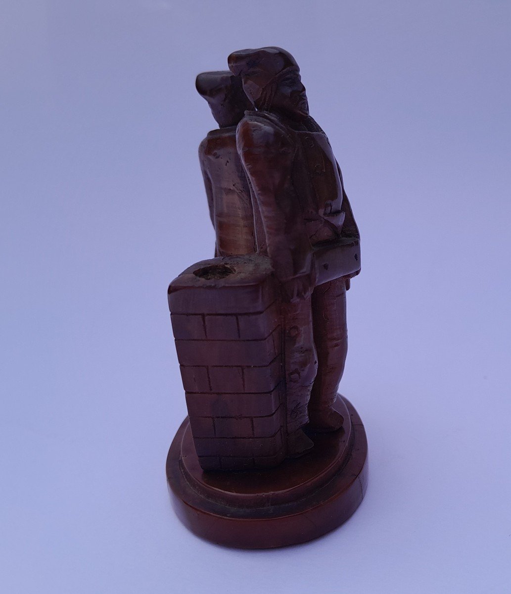 Subject Sculpted In Corozo Nuts Of Two Chained Convicts - Statuary Of The Penal Colony-photo-3