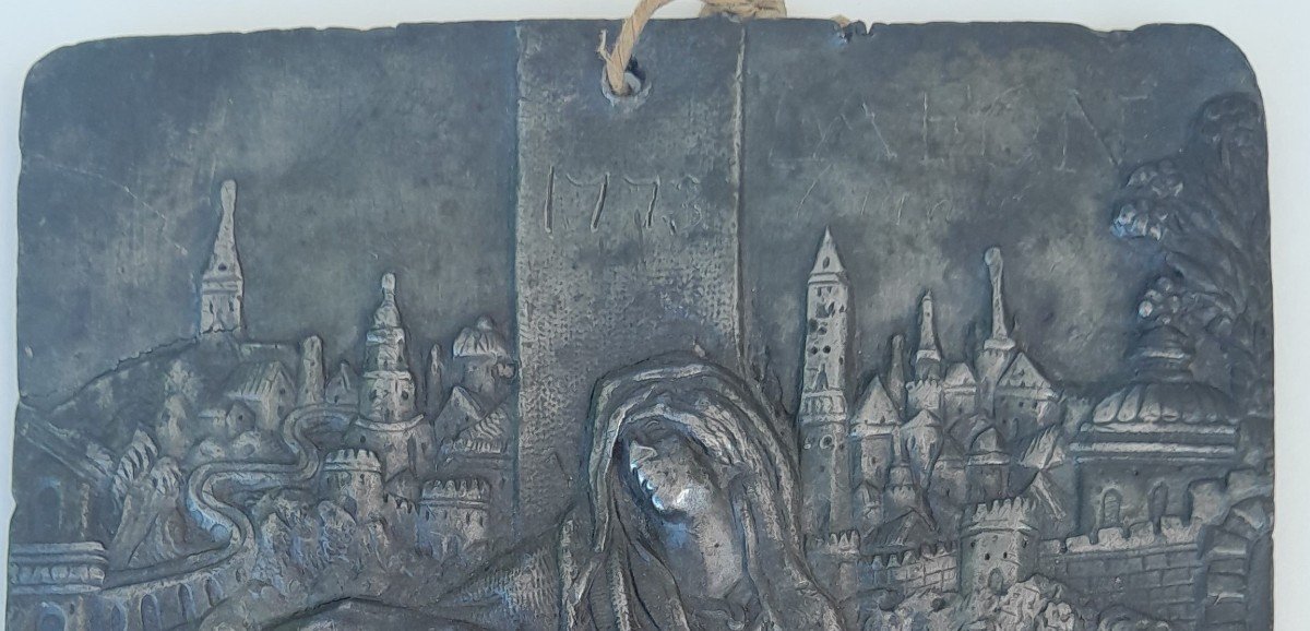 17th Century Lead Plaque - The Lamentation For Christ-photo-6