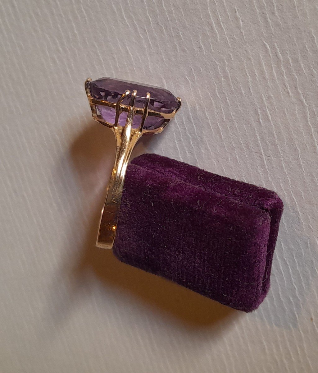 Yellow Gold Ring With Amethyst-photo-4