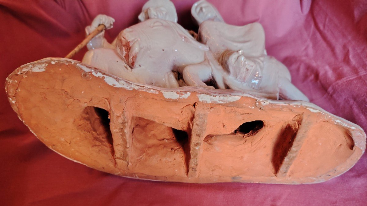 Emile Tessier, "flight Into Egypt", Malicorne Earthenware-photo-1