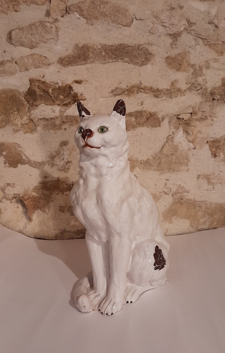 Bavent Glazed Terracotta Cat-photo-3