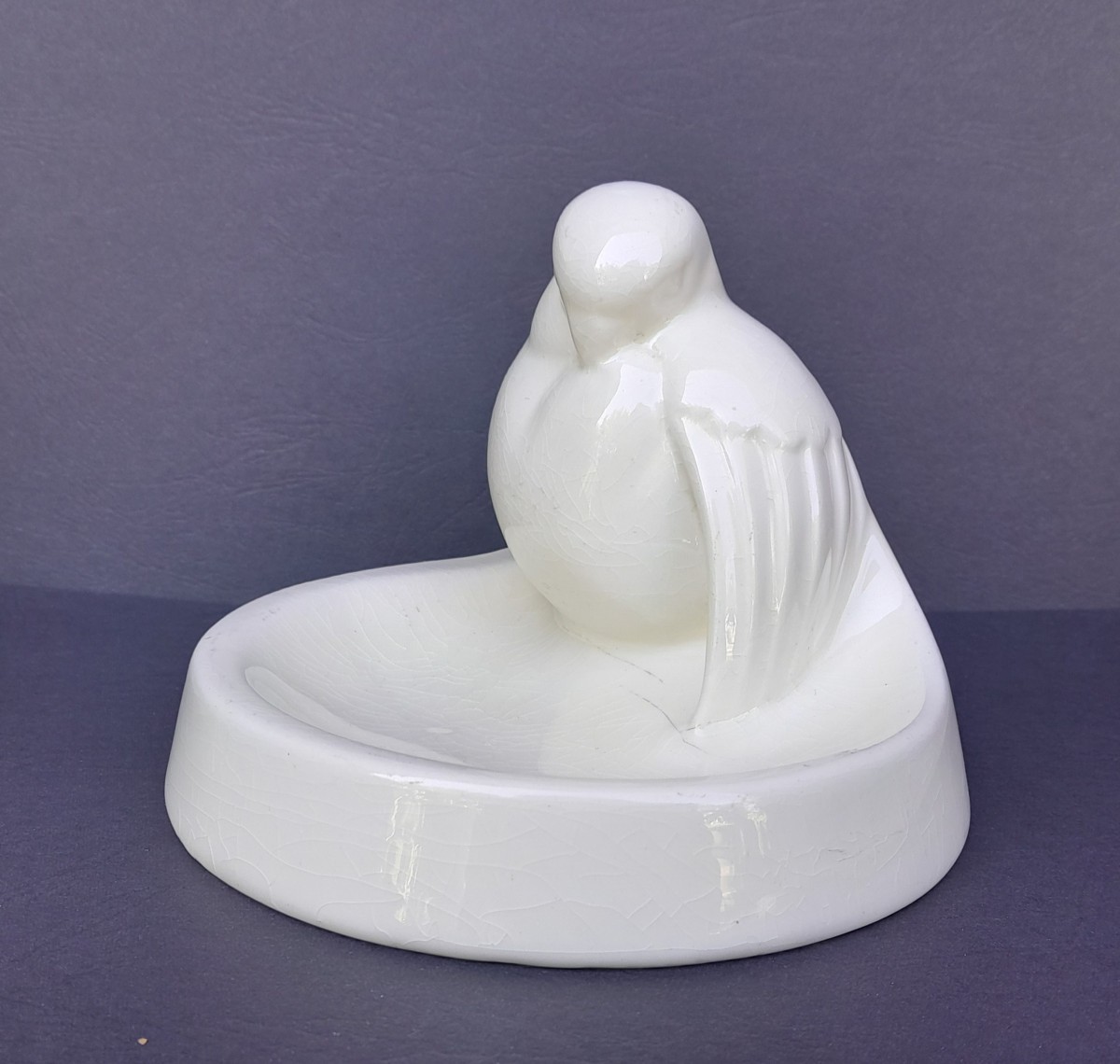 Art Deco Pocket Tray Or Ring Holder By Charles Catteau For Boch Frères Keramis-photo-2