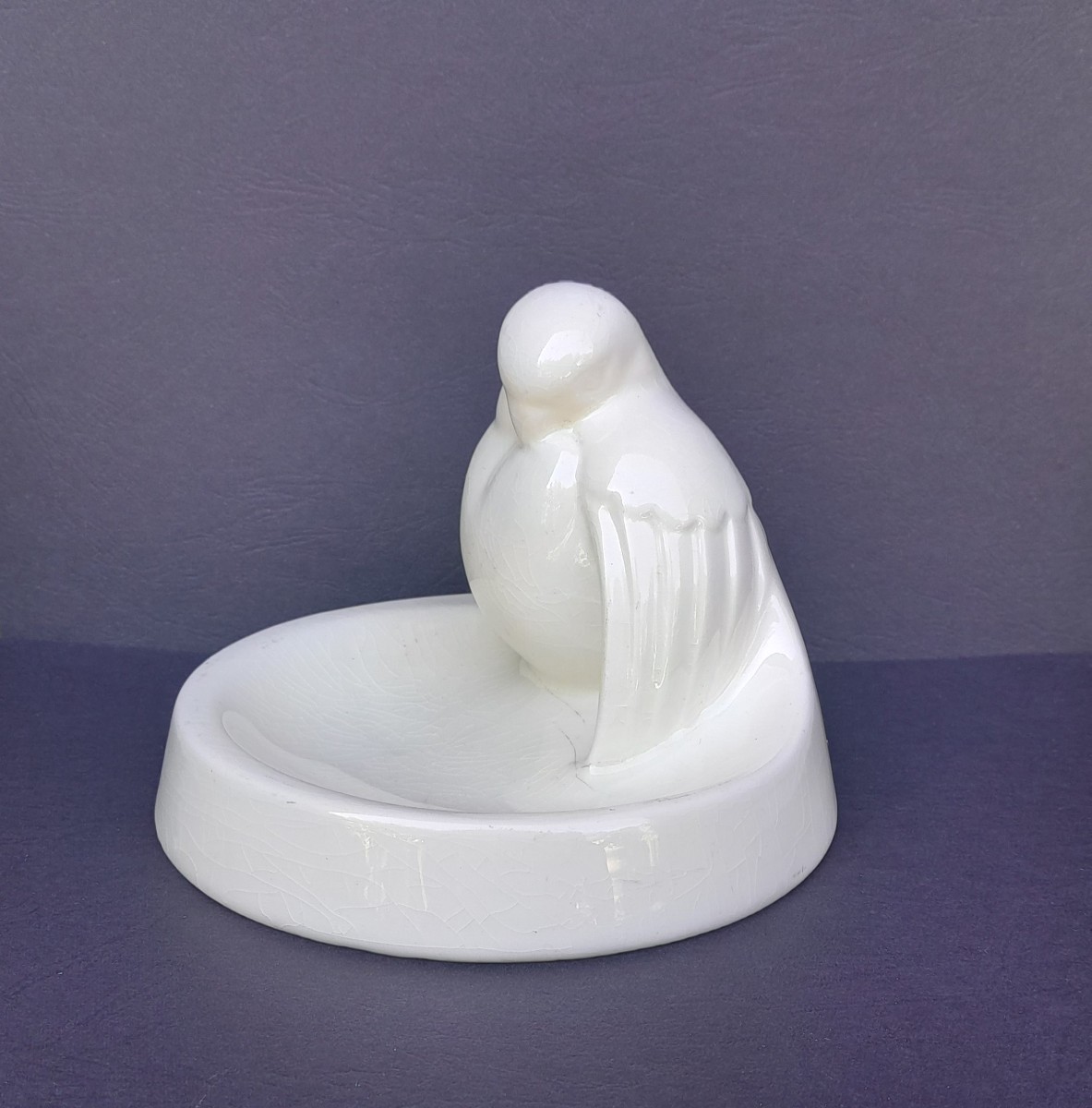 Art Deco Pocket Tray Or Ring Holder By Charles Catteau For Boch Frères Keramis-photo-1