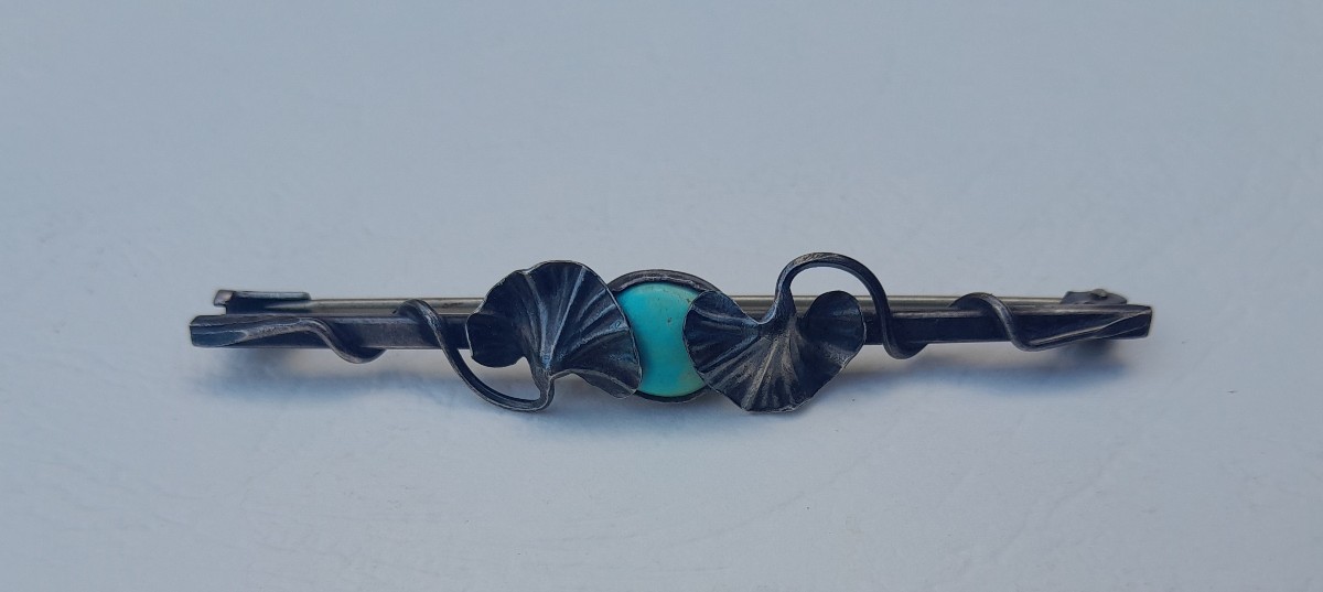 Art Nouveau Silver Brooch By Paul Dumont