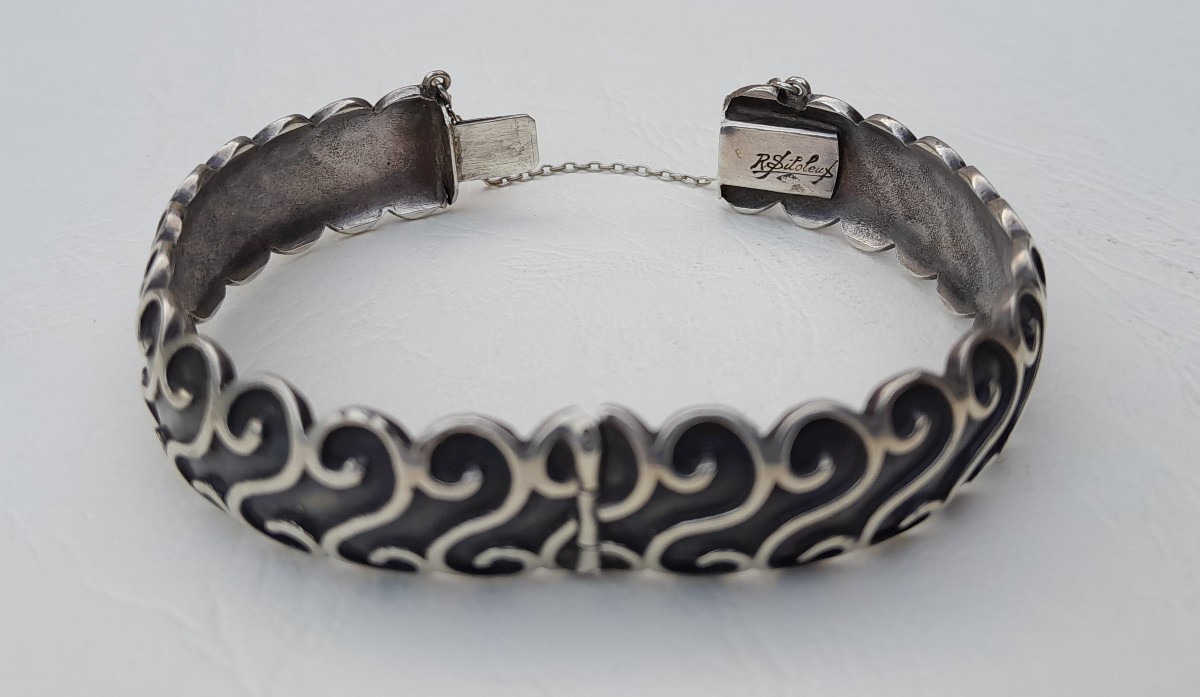 Bracelet art déco en argent de René Sitoleux-photo-3