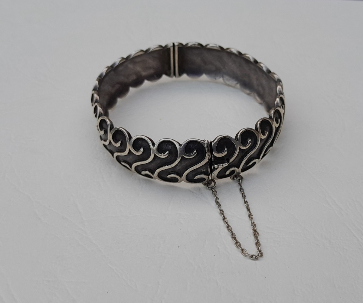 Bracelet art déco en argent de René Sitoleux-photo-4