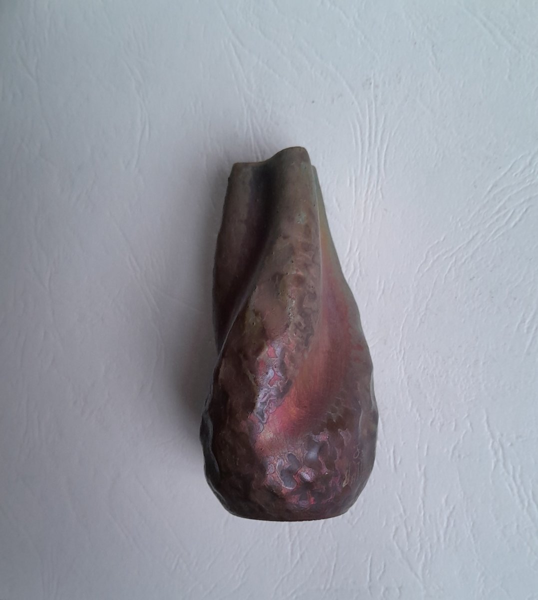 Jean-Baptiste Gaziello, vase miniature art nouveau en grès irisé-photo-1