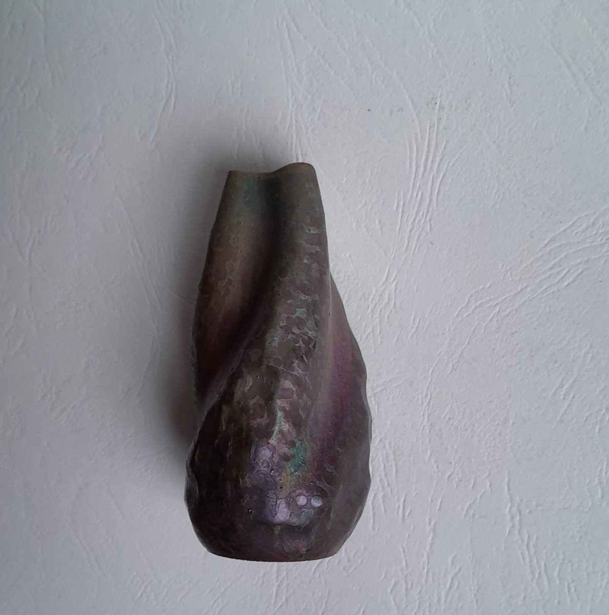 Jean-Baptiste Gaziello, vase miniature art nouveau en grès irisé-photo-2